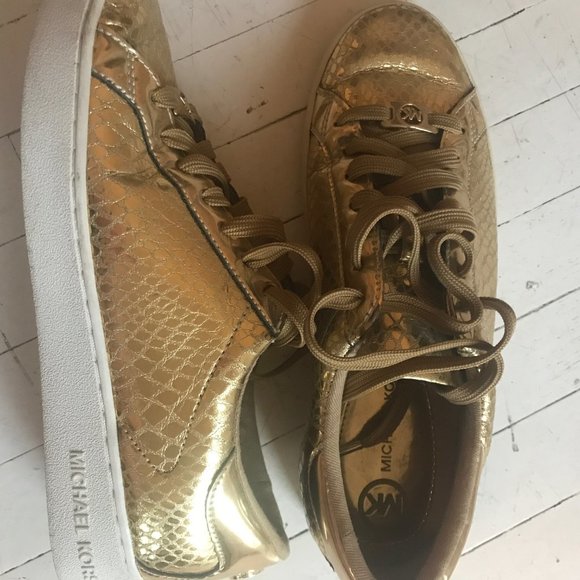 Gold Michael Kors Sneakers - Picture 3 of 3